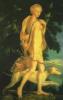 bohyně Artemis s loveckým psem a lukem